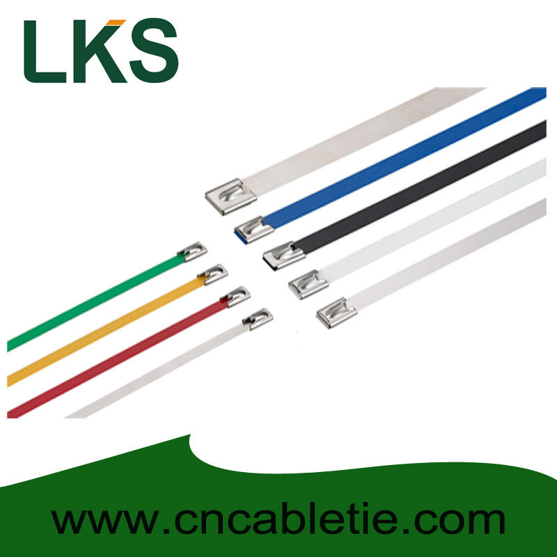 7.9*250mm 316/304/201 grade Ball-lock coated and uncoated ss cable ties