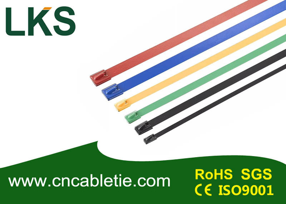 Full plastic coated stainless steel cable tie